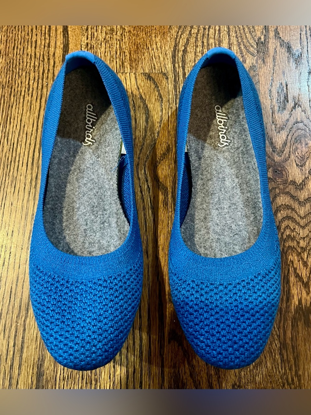 Allbirds Women’s Tree Breezer Ballet Flats Pacific Blue Black Sole NWOT 5.5